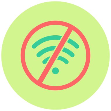 Kablosuz internet yok. Basit illüstrasyon