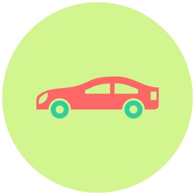 - Araba. Web simgesi basit illüstrasyon