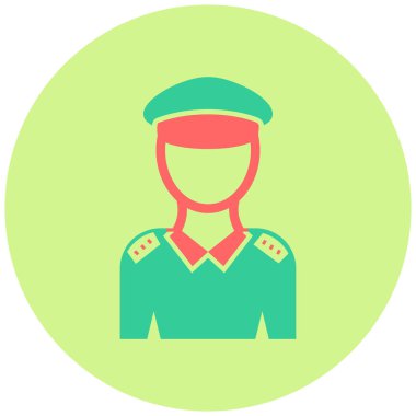 - Yüzbaşı. Web simgesi basit illüstrasyon