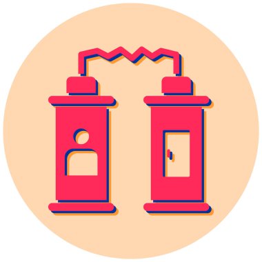 Bir gaz yakıcı simgesinin vektör illüstrasyonu