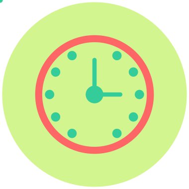 Saat. Web simgesi basit illüstrasyon