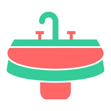 Banyo. Web simgesi basit illüstrasyon