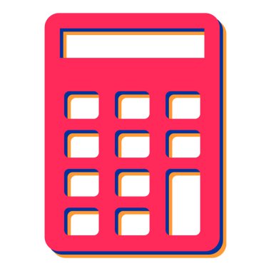 Hesap makinesi simgesi. Web için matematik vektör simgelerinin basit illüstrasyonu