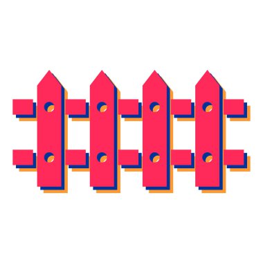 çit simgesi, vektör çizimi 