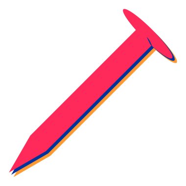 Kırmızı ve beyaz keskin baltanın vektör çizimi