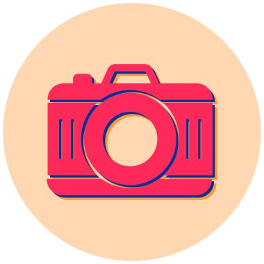 Kamera. Web simgesi basit illüstrasyon