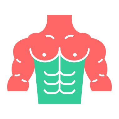 Vücut simgesi. Web için insan beyin vektör simgelerinin düz çizimi