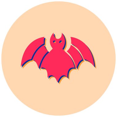 Yarasa. Web simgesi basit illüstrasyon