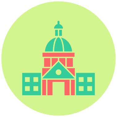 Kiliseye. Web simgesi basit illüstrasyon