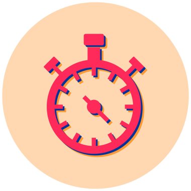 Kronometre Web simgesi basit illüstrasyon