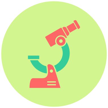 Mikroskop. Web simgesi basit illüstrasyon
