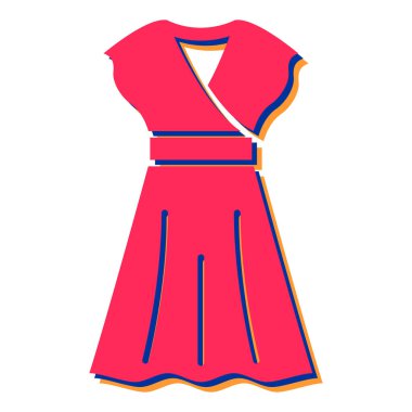 elbise vektör illüstrasyonu, simge ögesi arkaplanı