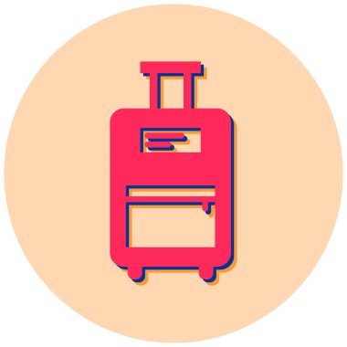 Seyahat bagajı. Basit illüstrasyon