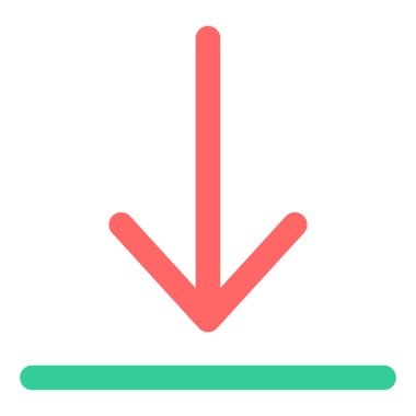 Aşağı ok. Basit resimleme