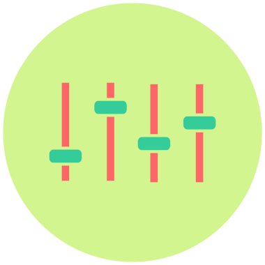 Dengeleyici. Web simgesi basit tasarım