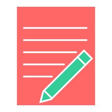 Belge. Web simgesi basit illüstrasyon