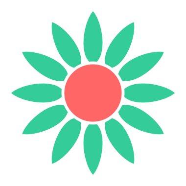 Çiçek. Web simgesi basit illüstrasyon