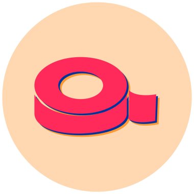 Teyp. Web simgesi basit illüstrasyon