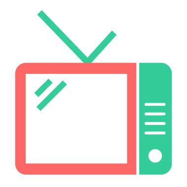 Televizyon. Web simgesi basit illüstrasyon