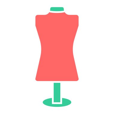 Manken ikonu. Web için kıyafet vektör simgelerinin basit illüstrasyonu