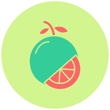 Turuncu. Web simgesi basit illüstrasyon