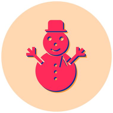 Kardan adam. Web simgesi basit illüstrasyon