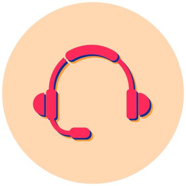 Kulaklık. Web simgesi basit tasarım