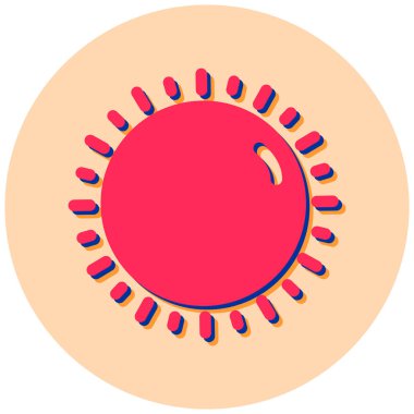 Güneş. Web simgesi basit illüstrasyon