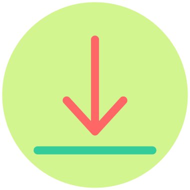 Modern simgeyi indirmenin vektör illüstrasyonu 