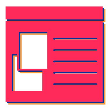 Modern belge simgesinin vektör illüstrasyonu