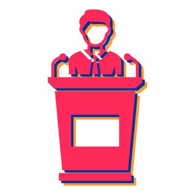 Konuşma balonu vektör illüstrasyon tasarımlı hoparlör