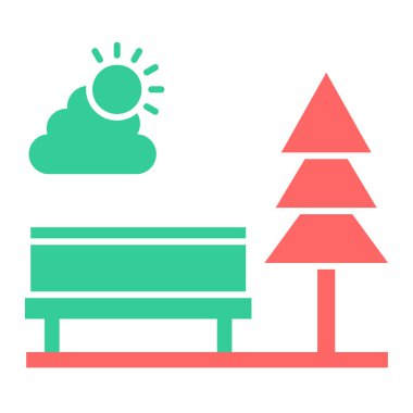 Park et. Web simgesi basit illüstrasyon