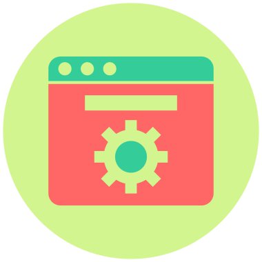 Ayarlar web simgesi basit illüstrasyon