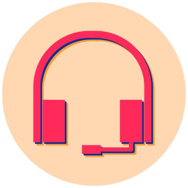 Kulaklık. Web simgesi basit tasarım