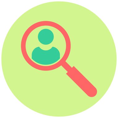 Birini bul. Web simgesi basit illüstrasyon