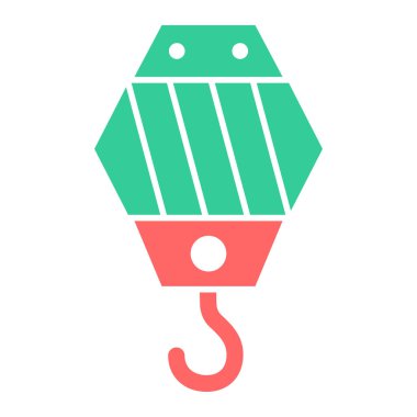 Vinç kancası ikonu. vektör illüstrasyonu