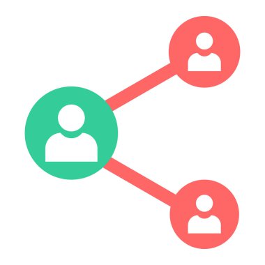 sosyal ağ simge vektör çizim