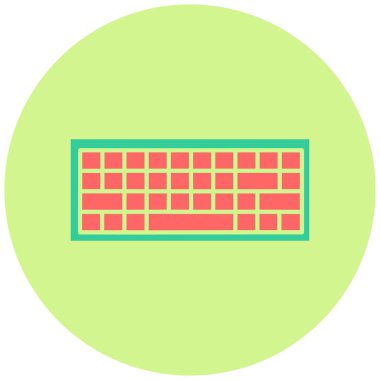 Klavye. Web simgesi basit illüstrasyon