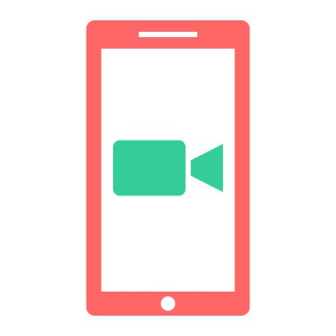 Cep telefonu simgesi, vektör illüstrasyonlu akıllı telefon