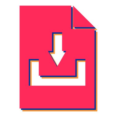 Soyut arkaplanda indirme simgesi izole edildi