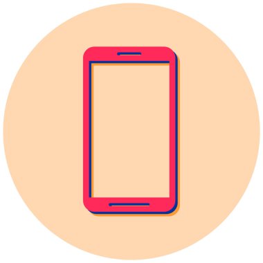 Cep telefonu. Web simgesi basit tasarım