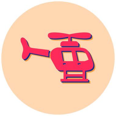 Helikopter. Web simgesi basit illüstrasyon