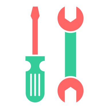 İngiliz anahtarı. Web simgesi basit illüstrasyon