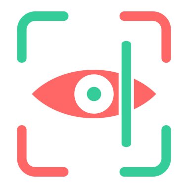 Göz. Web simgesi basit illüstrasyon