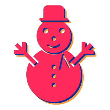 Bir kardan adamın vektör çizimi 