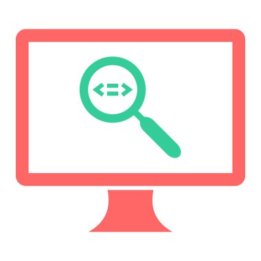 bilgisayar arama simgesi, vektör illüstrasyonu