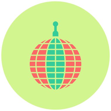 Ayna topu. Web simgesi basit illüstrasyon