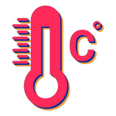 termometre simgesi vektör illüstrasyonu