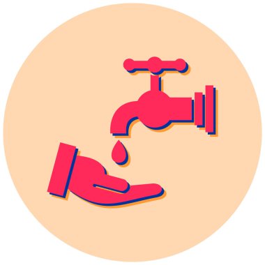 musluk suyu. vektör çizim