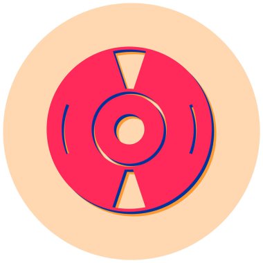 CD mi? Web simgesi basit illüstrasyon